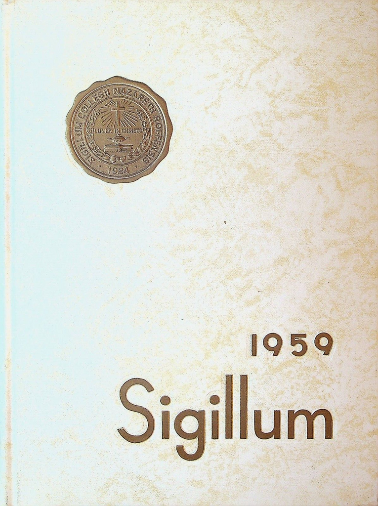Nazareth College of Rochester Yearbook 1959 Sigillum NY