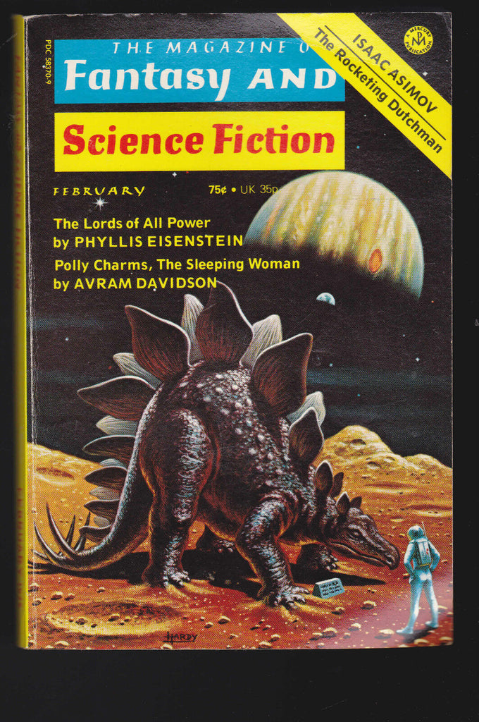 Magazine of Fantasy & Science Fiction February 1975 Avram Davidson Eisenstein