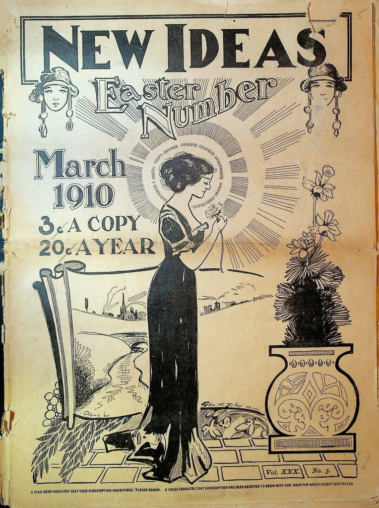 New Ideas Magazine March 1910 George R Riley LT Meade Edgar Beaumont