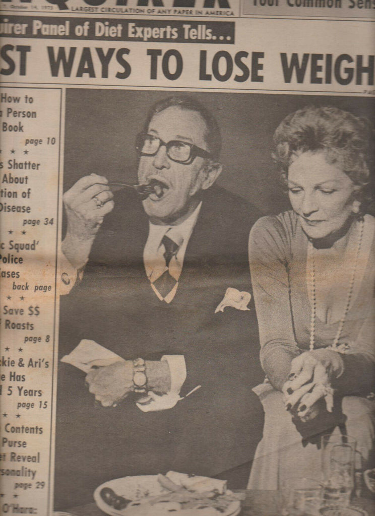 National Enquirer October 14 1973 Vincent Price Maureen O'Hara Jackie Onassis