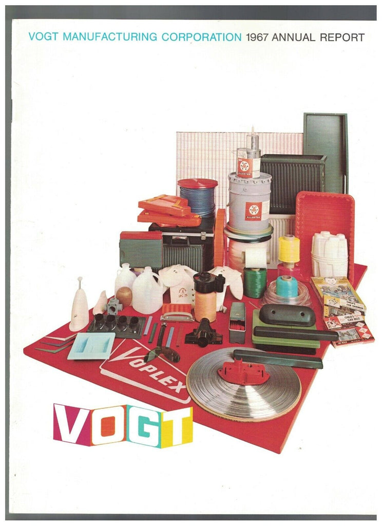 Vogt Manufacturing Co 1967 Annual Report Plastics Rochester NY