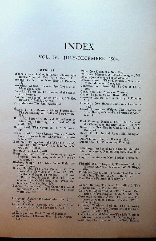 Booklovers Magazine Bound Volume July to December 1904 Philippines China Japan