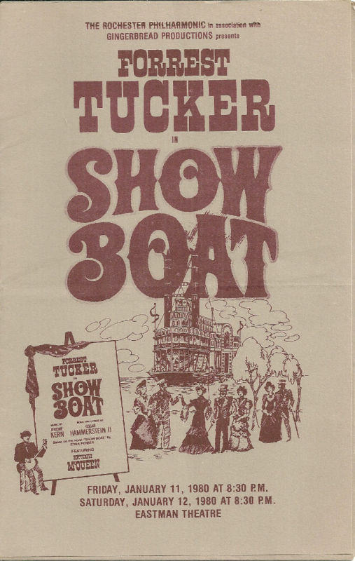 Show Boat Forest Tucker Rochester NY January 1980 program