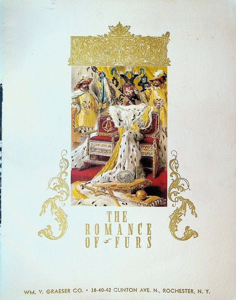 The Romance of Furs William V Graeser Rochester NY Booklet Furrier 1936