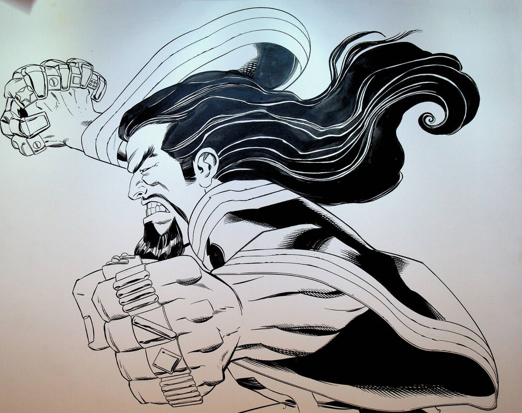 Mandarin Original Art Scott Koblish Marvel Super Hero Magazine #17