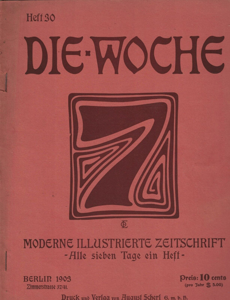 Die Woche July 25 1903 Pope Leo XIII Strand Island Summer Fashion