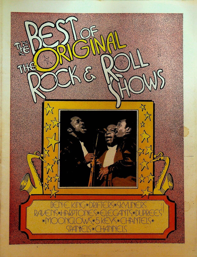 Best of the Original Rock & Roll Show Program 1974 Ben E King Drifters Chantels