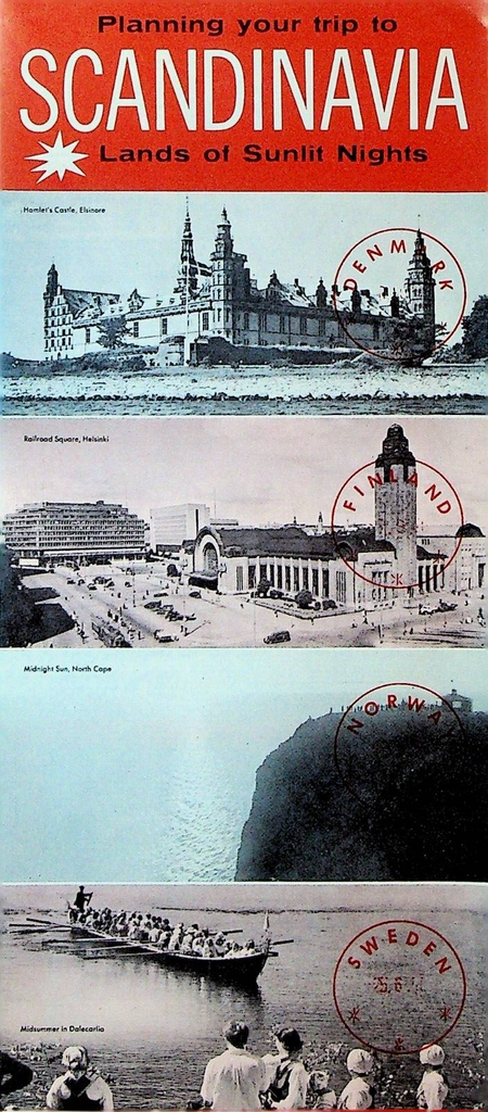 Scandinavia Planning Your Trip Brochure Lands of Sunlit Nights 1957