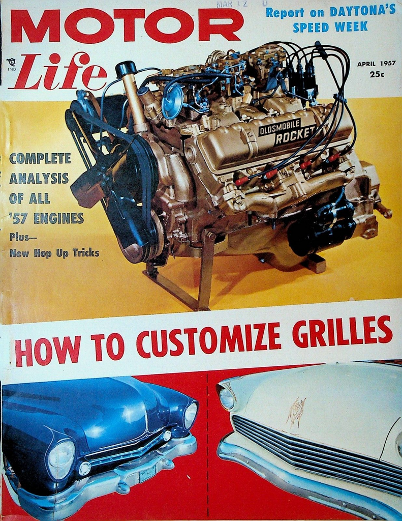 Motor Life Magazine April 1957 Daytona Speed Week Nash Chrysler Plymouth