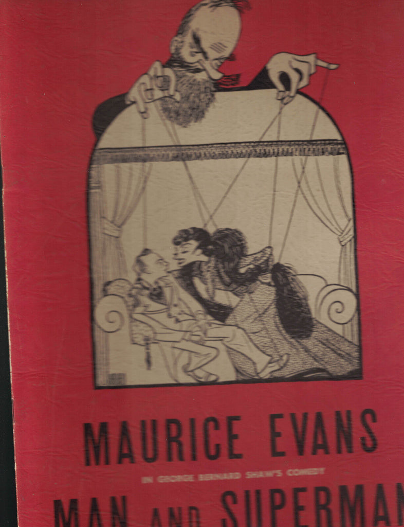 Man & Superman Program Maurice Evans Al Hirschfeld 1948