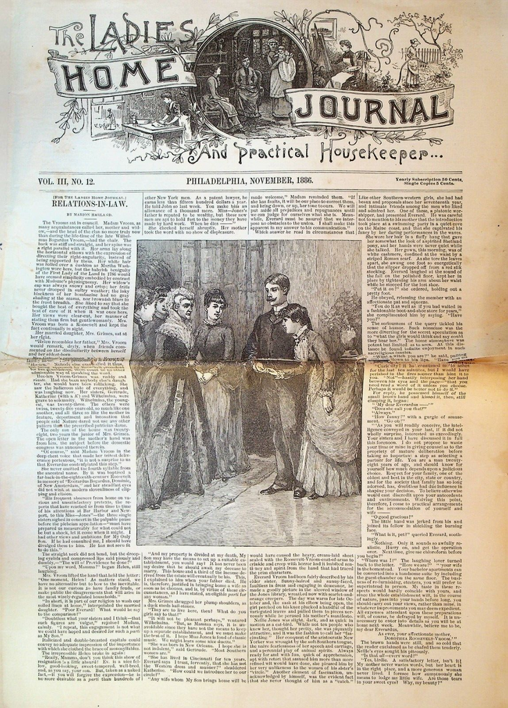 Ladies Home Journal November 1886 Marion Harland Josiah Allen's Wife