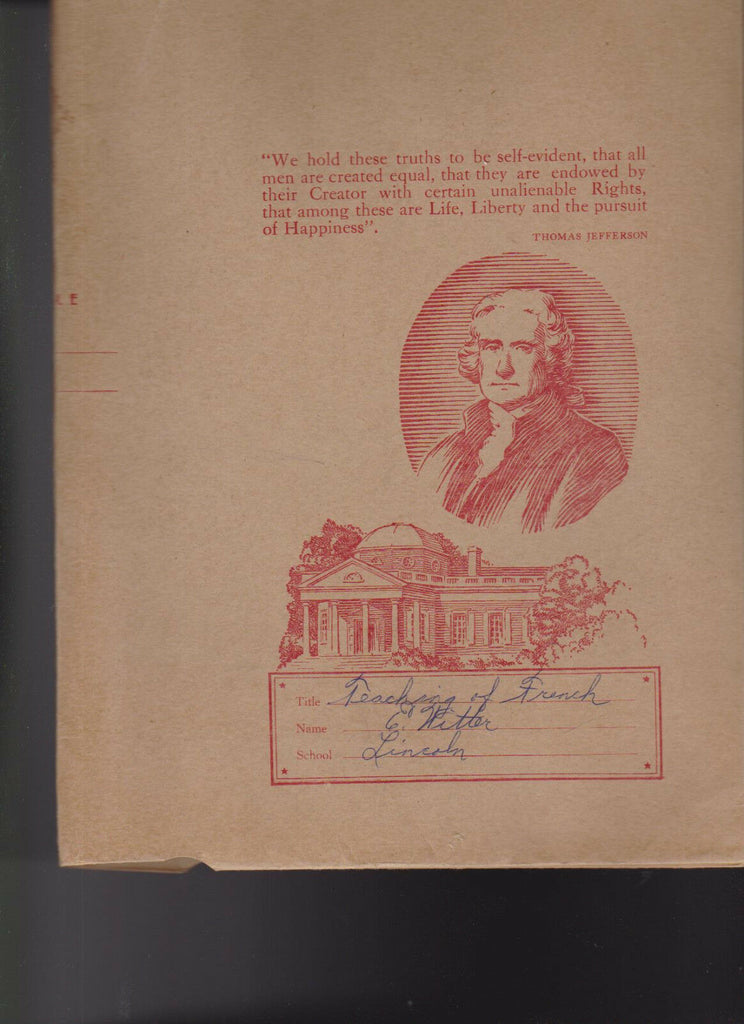 Thomas Jefferson Book Cover 1950s Pledge of Allegiance Under God
