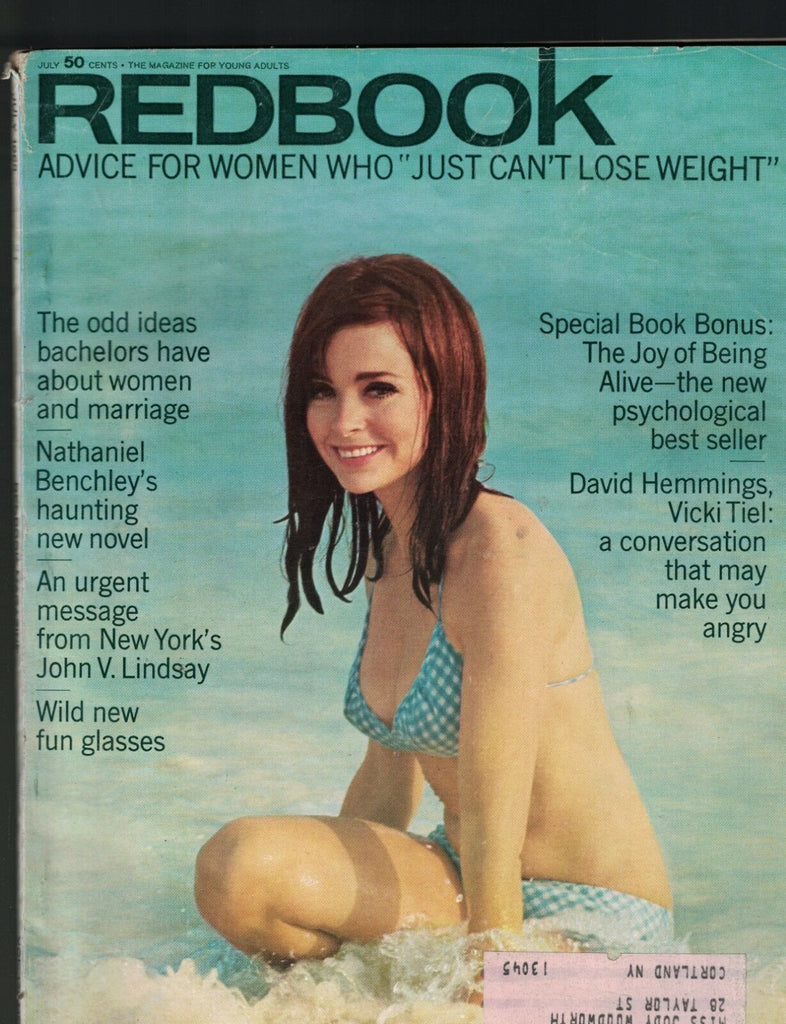 Redbook Magazine July 1968 Mayor John Lindsay David Hemmings Vicki Tiel