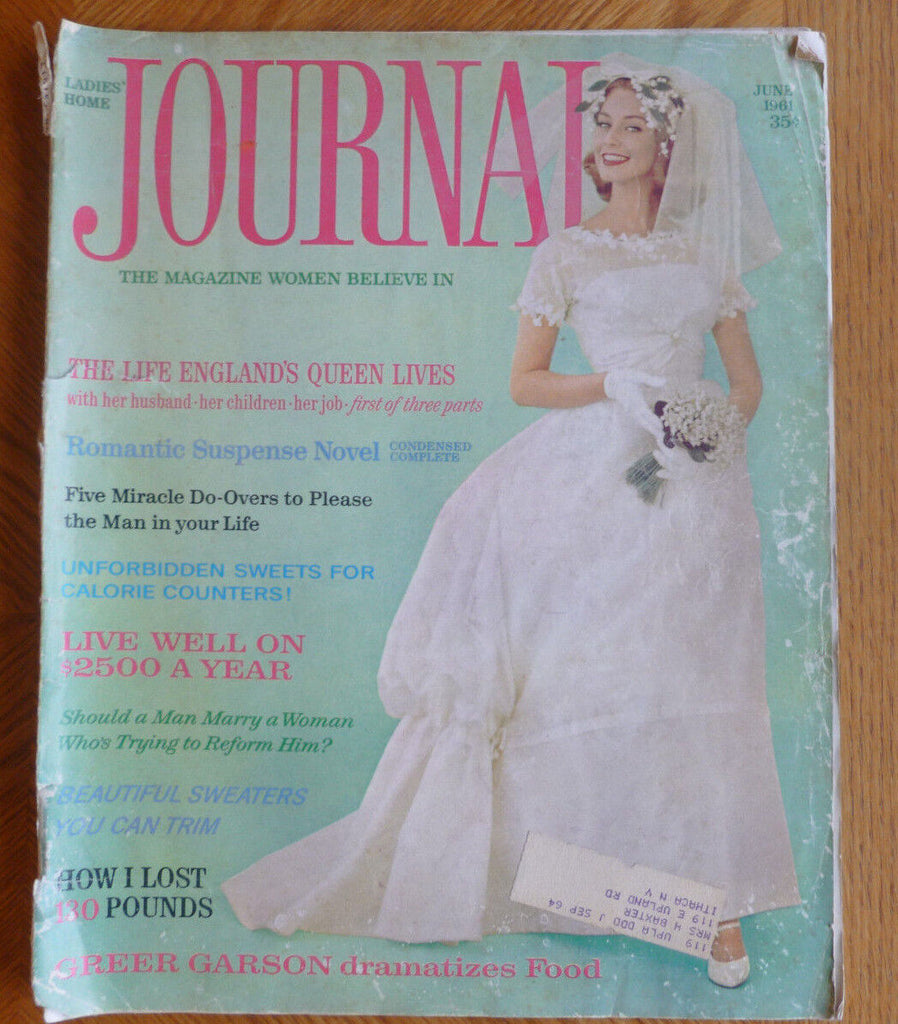 Ladies Home Journal Greer Garson Wedding Dress Queen Elizabeth II June 1961