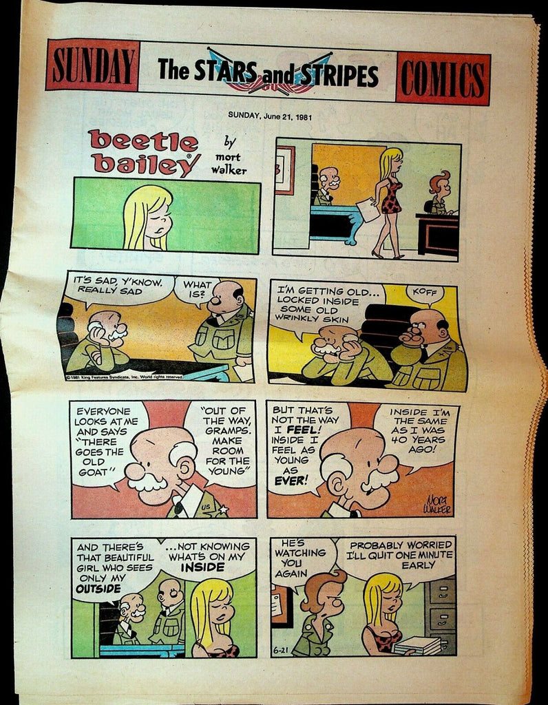 Stars & Stripes Sunday Comics Section June 21 1981 Amazing Spider-Man