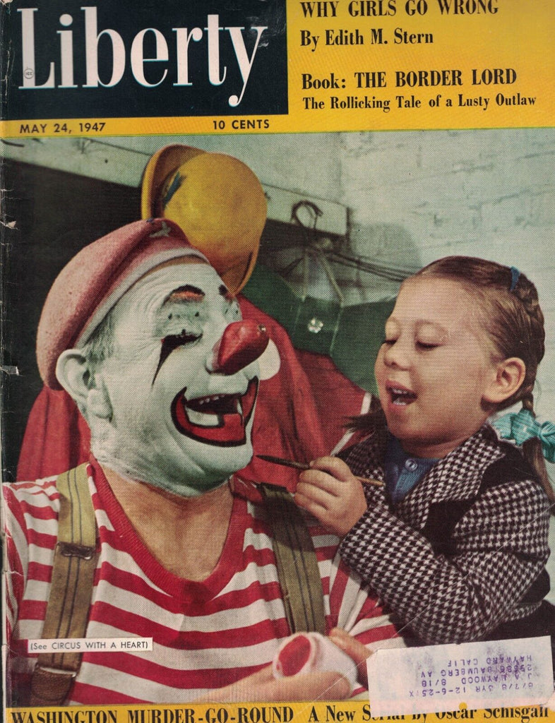 Liberty Magazine May 24 1947 Charles Luckman Whirlaway Horse Racing Clown Circus