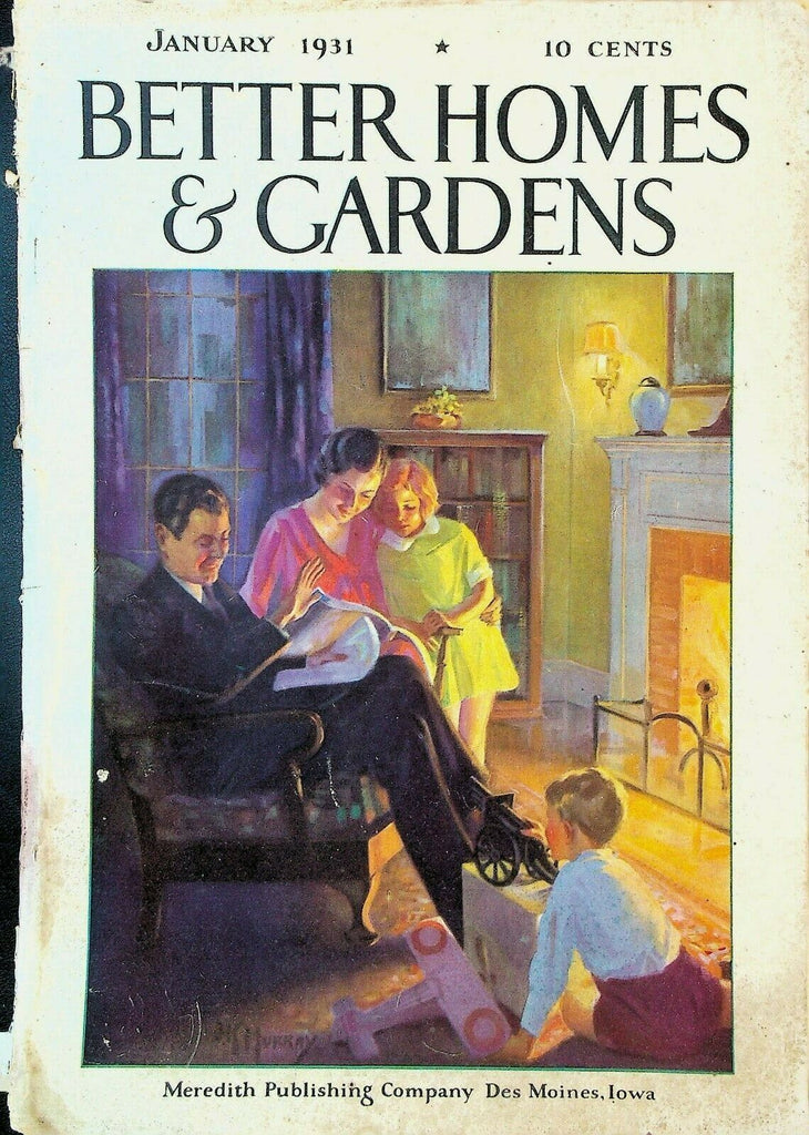 Better Homes & Gardens Magazine January 1931 JK Murray Food Recipes Building