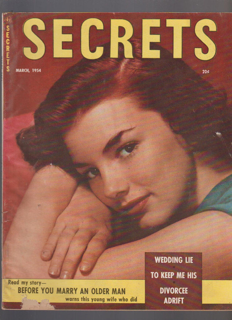 Secrets Magazine March 1954 Wedding Lie Divorce Adrift To Keep Me His