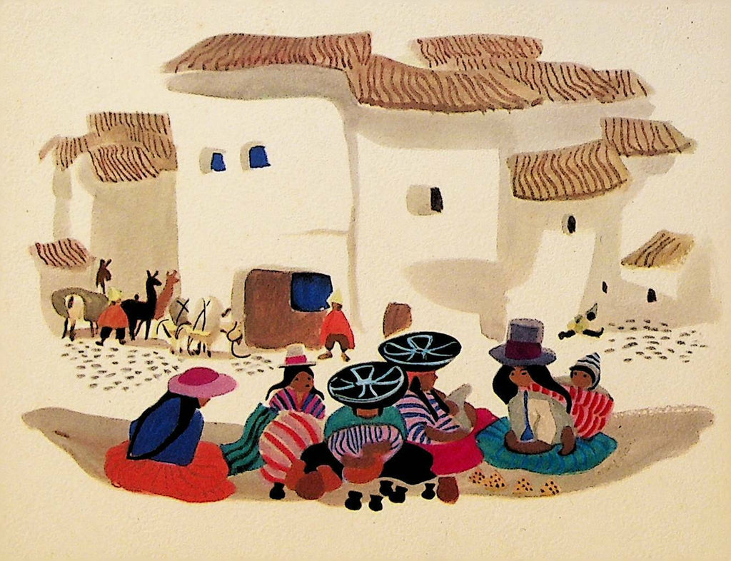 Posadas Series Hallmark Greeting Card Mary Blair Walt Disney Peruvian Market