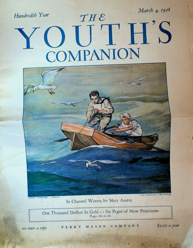 Youth's Companion March 4 1926 C LeRoy Baldridge Mary Austin Grover Kidwell