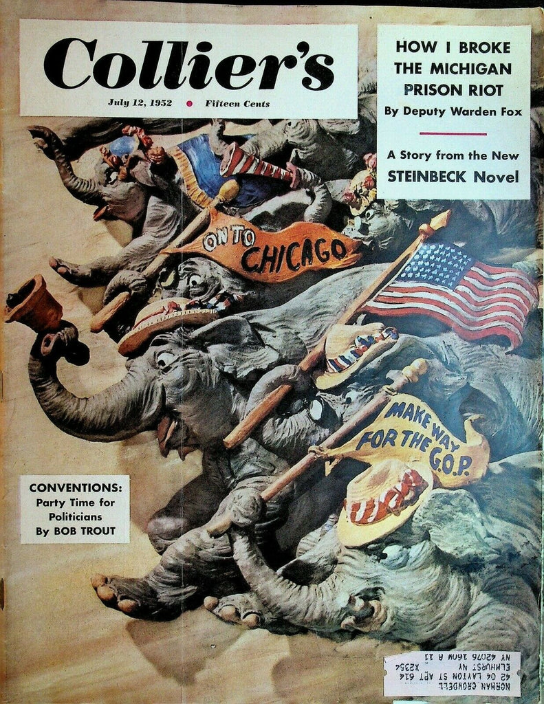 Collier's July 12 1952 Southern Michigan Prison Riot Barbara Stanwyck Luke Short