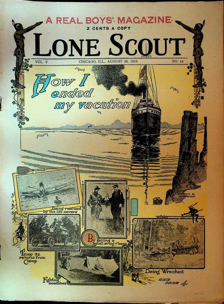 Lone Scout Magazine August 26 1916 Scouting Monarch Butterfly