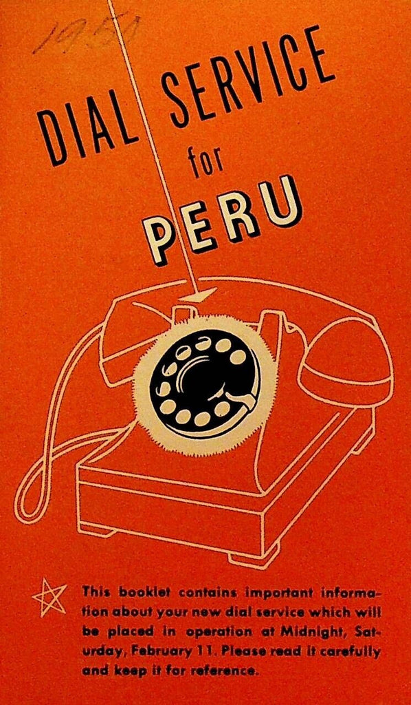 Indiana Bell System Telephone Co Brochure Dial Service for Peru Indiana 1930s