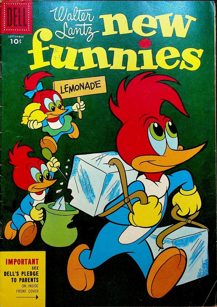 New Funnies 223 Dell Comics 1955 Woody Woodpecker Ice Delivery