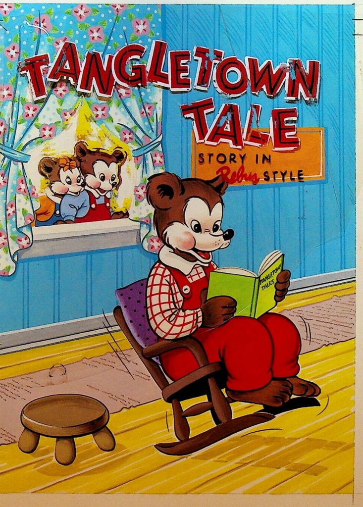 Tangletown Tale Story in Rebus Style Original Cover Art Francis Kern 1954