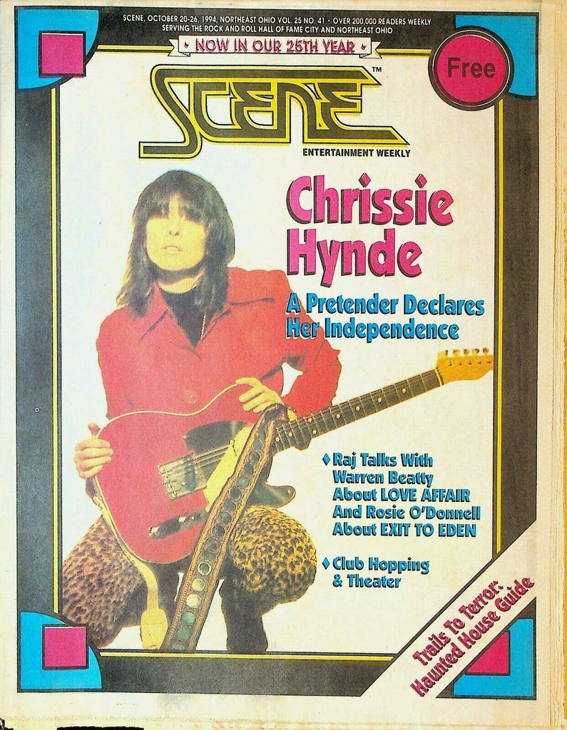 Cleveland Scene Magazine October 20 1994 Chrissie Hynde Warren Beatty