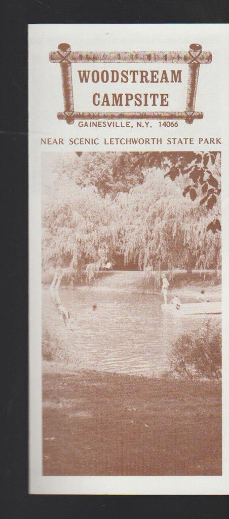Woodstream Campsite Gainesville NY Brochure 1970s Near Letchworth State Park