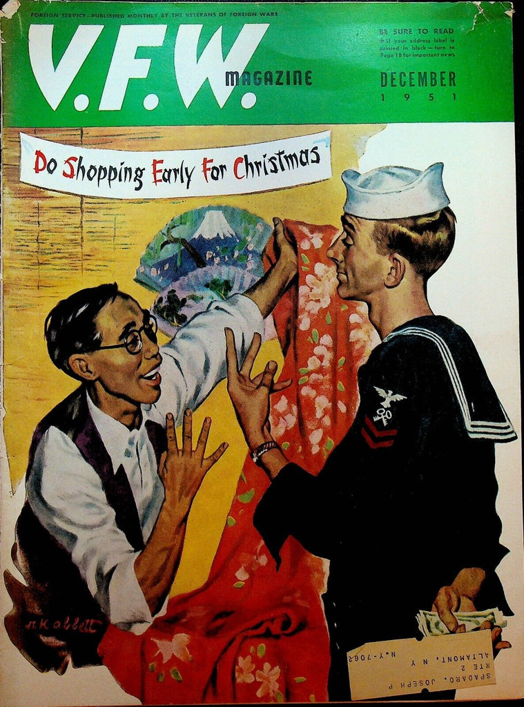 VFW Magazine December 1951 Christmas RK Abbett Bastogne Santa Claus
