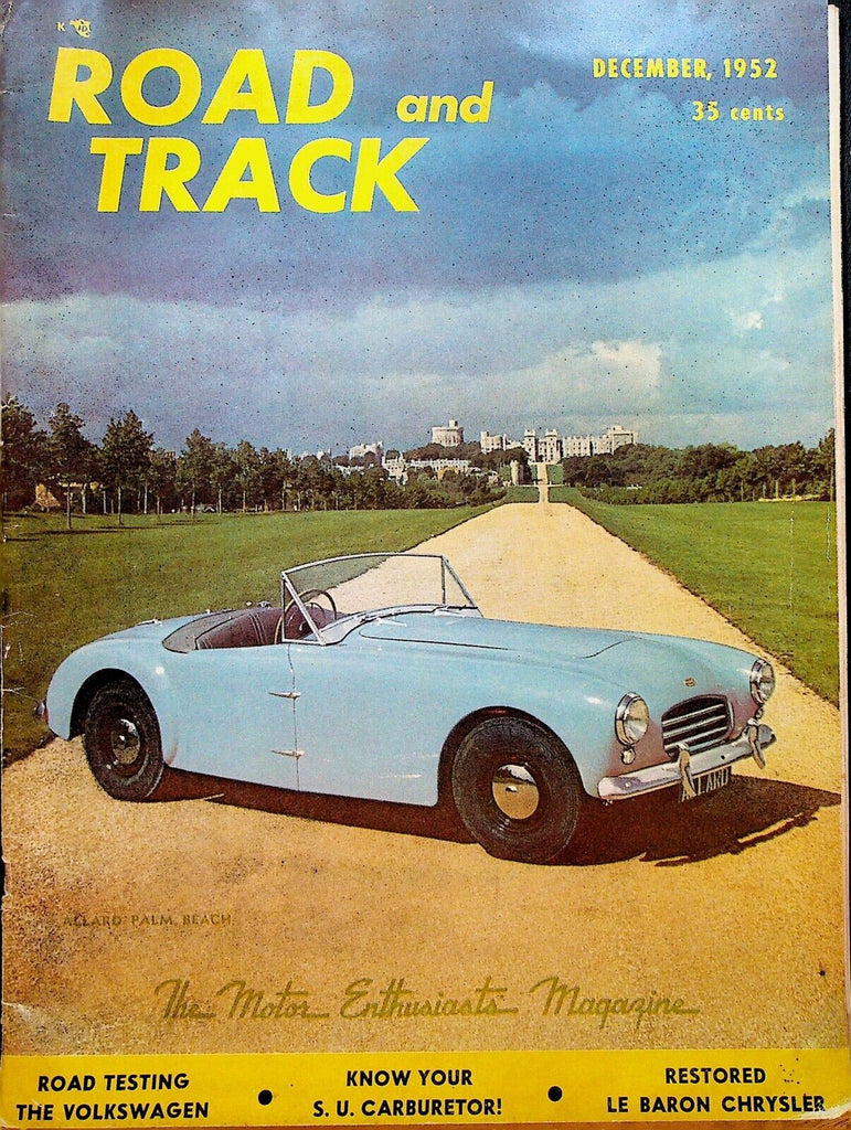Road and Track Magazine December 1952 Allard Watkins Glen Road Race Chrysler