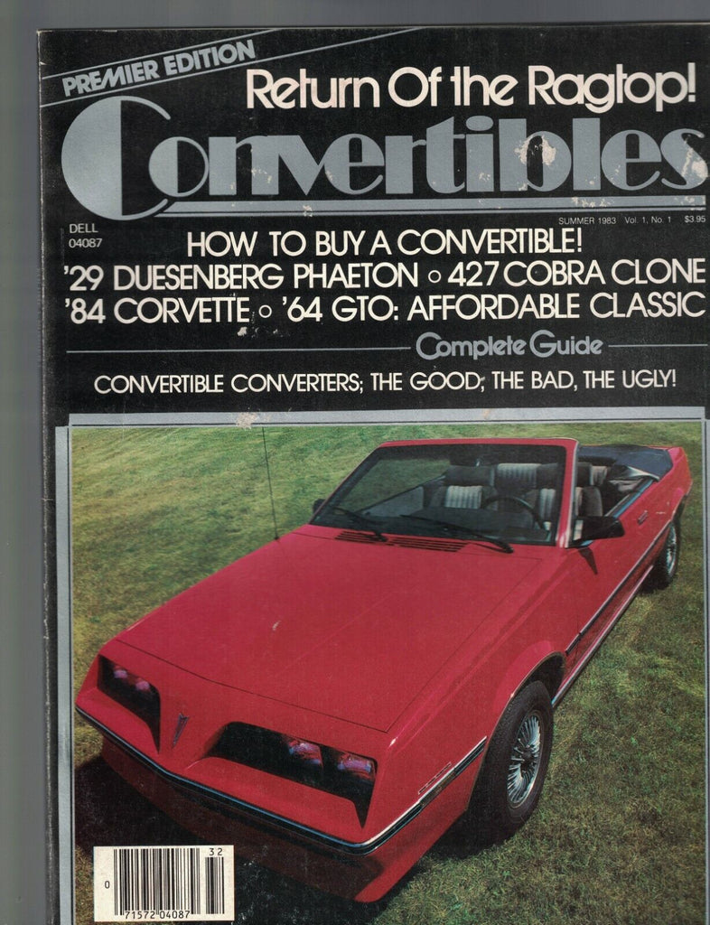 Return of the Ragtop Magazine Convertibles Summer 1983 Corvette Bill Ruger