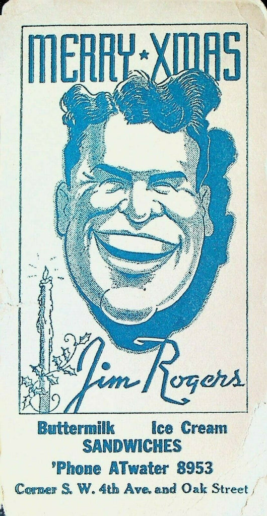 Jim Rogers Caricature Merry Christmas Blotter Corner Store