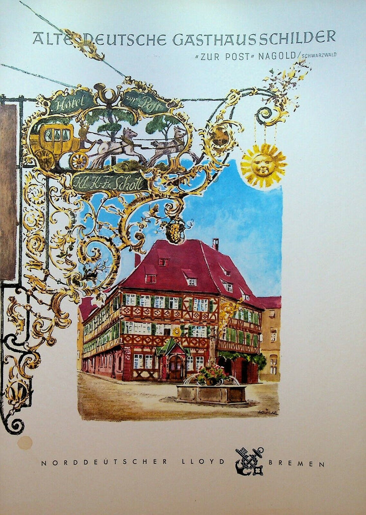 Norddeutscher Lloyd Bremen Buffet Menu November 26 1966