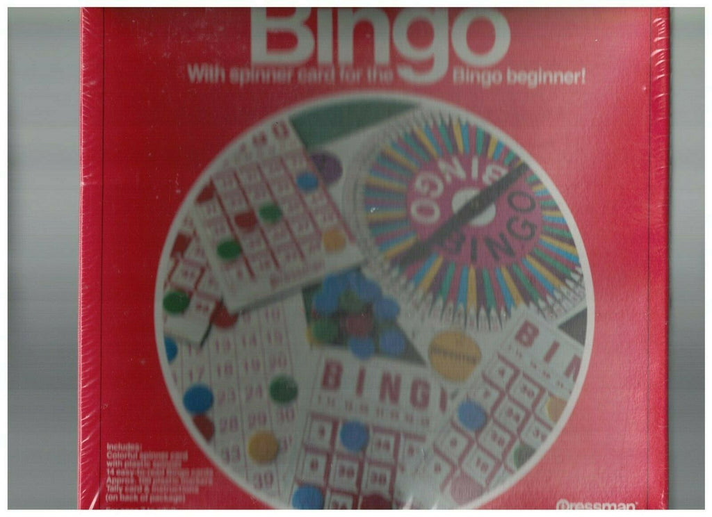 Bingo Pressman 1982 Sealed Game With Spinner Card for the Bingo Beginner