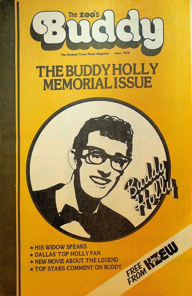 Buddy Holly the Zoo KZEW Magazine Dallas Texas June 1978