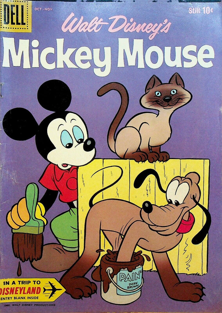 Mickey Mouse 74 Dell Comics 1960 Pluto Paint Fence Walt Disney