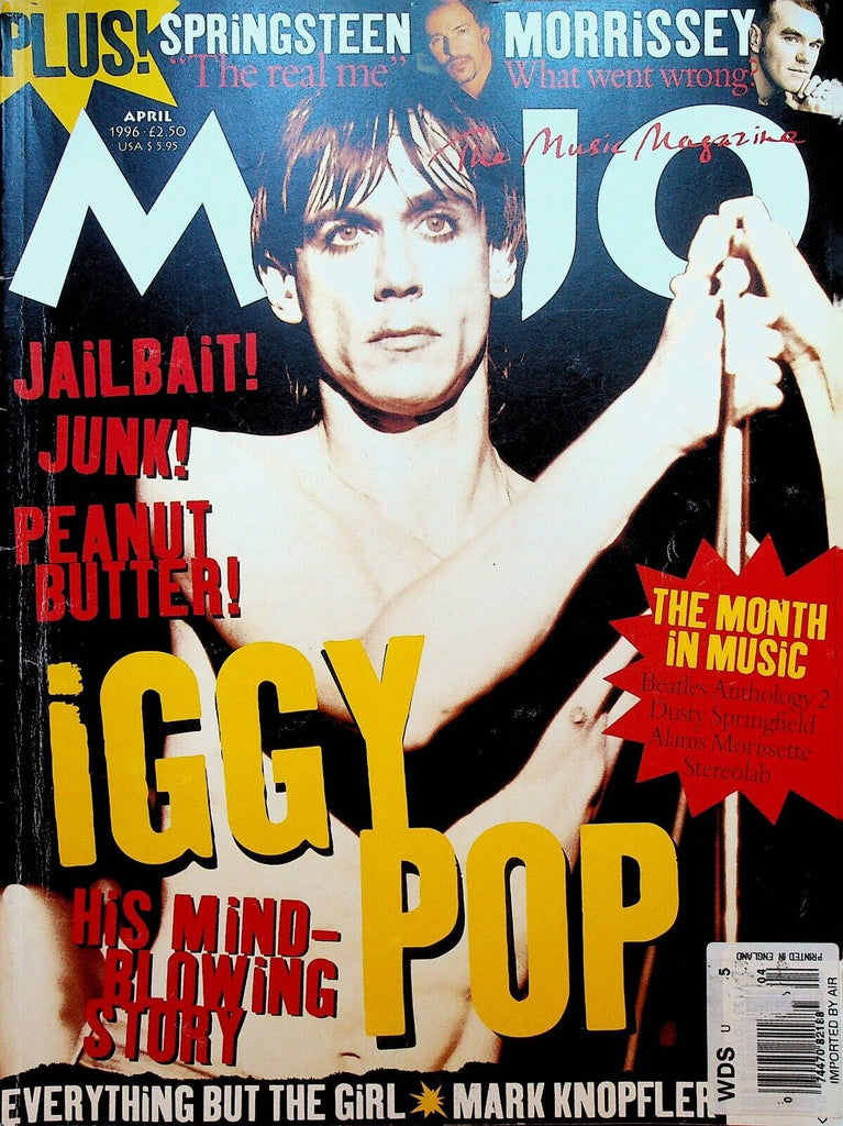 Mojo Magazine April 1996 Bruce Springsteen Iggy Pop Morrissey Mark Knopfler