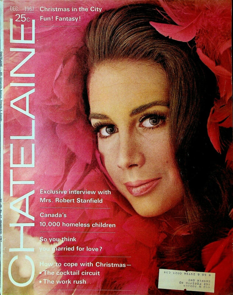Chatelaine Magazine December 1967 Agnes Ridgway Christmas Robert Mary Stanfield