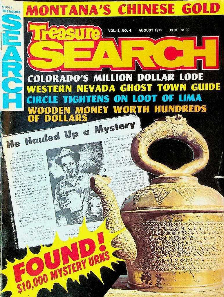 Treasure Search Magazine August 1975 Skidoo Golden Eagle Mine Montana Colorado