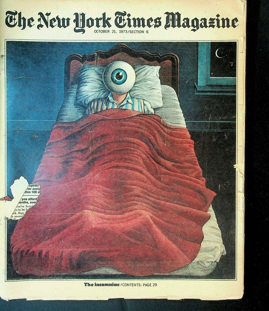 New York Times Magazine October 21 1973 Insomniacs Arabs Israelis Spiro Agnew