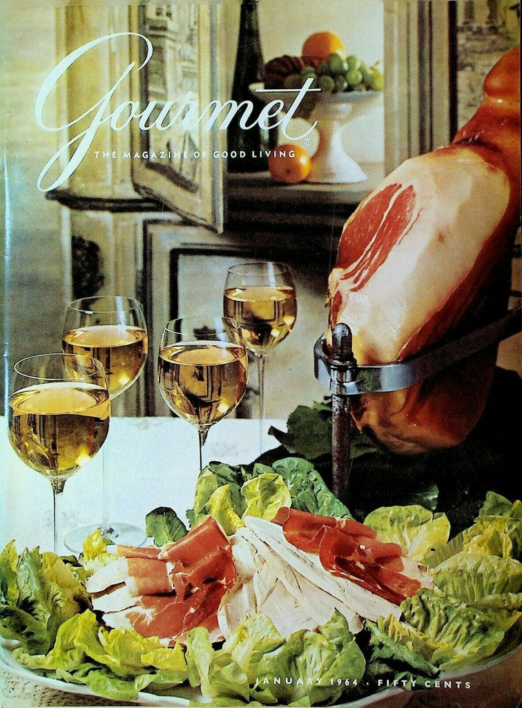 Gourmet Magazine January 1964 Snail Hunt Chocolate Leaves Frank Schoonmaker