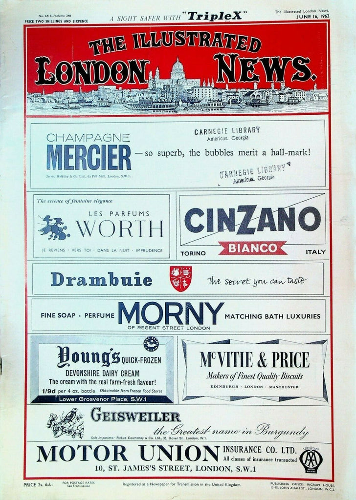 Illustrated London News Magazine June 16 1962 Derby at Epsom Billy Graham