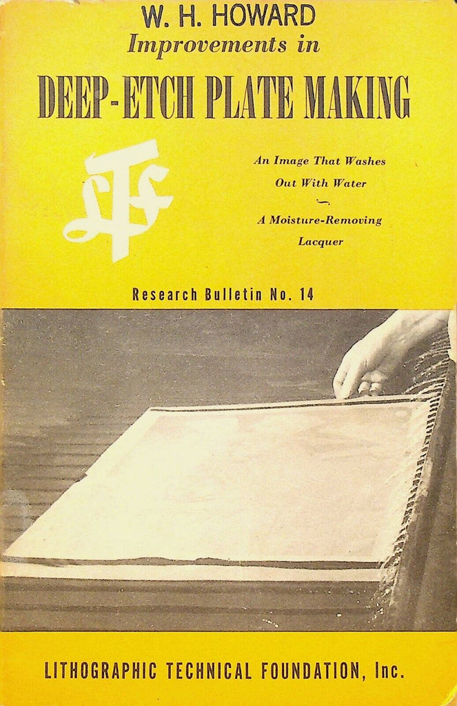 Improvements in Deep-Etch Plate Making Lithographic Technical Foundation 1950s