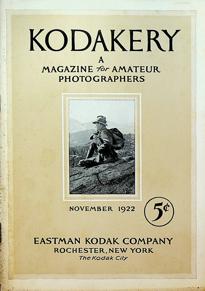 Kodakery Magazine for Amateur Photographers Kodak November 1922  Rochester NY