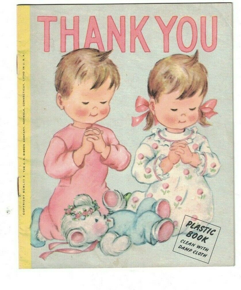 Thank You Plastic Book CR Gibson 1953 Little Book for Little People