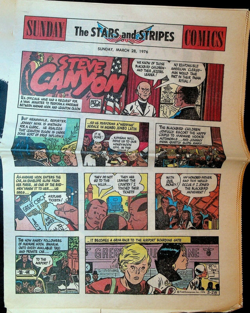 Stars & Stripes Sunday Comics March 28 1976 Steve Canyon Blondie