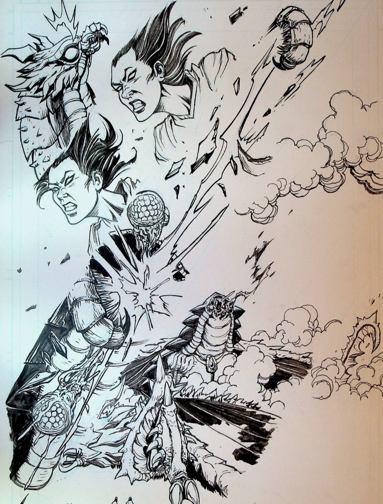 Godzilla Rulers of Earth #21 Original Comic Art Page 8 Jeff Zornow IDW 2015